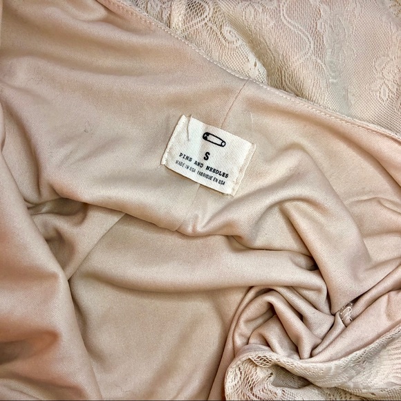 UO Cream Lace Mini Dress - Picture 4 of 6